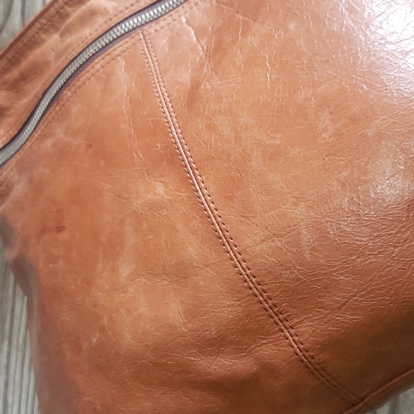 HOBO crossbody orange burnt distress leather bag - Picture 6 of 8